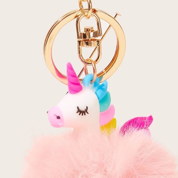 Unicorn and poof keychain boutique style - Picture 3 of 3